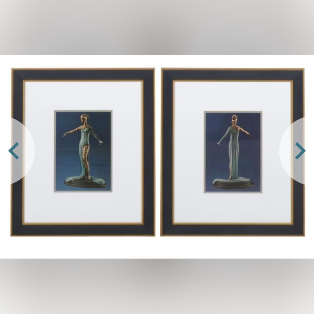 Erté 's Offset Lithographs ~ Erte Bronze Art Deco Sculpture "La Merveilleuse"